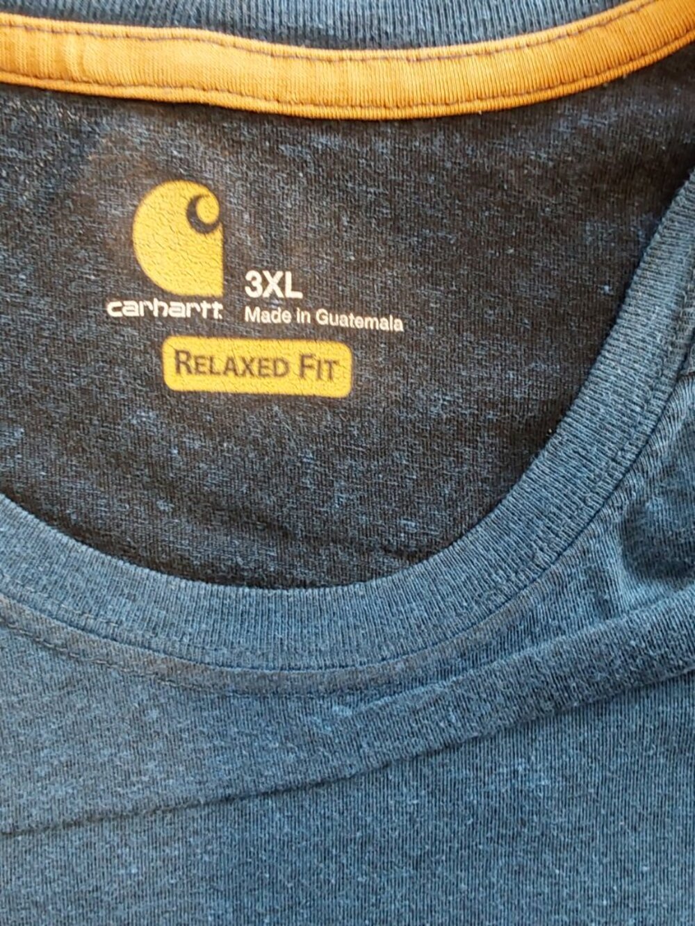 Carhartt Force Pocket Tee Shirt 3XL Relaxed Fit Blue Workwear Short Sleeve - Picture 2 of 8